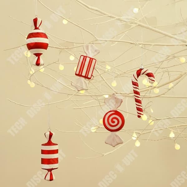 TD® Candy Pendant Juldekoration Julgranstillbehör Prydnadsset Julklädseltillbehör Paket med