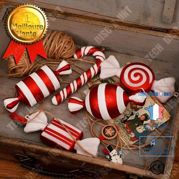TD® Candy Pendant Juldekoration Julgranstillbehör Prydnadsset Julklädseltillbehör Paket med