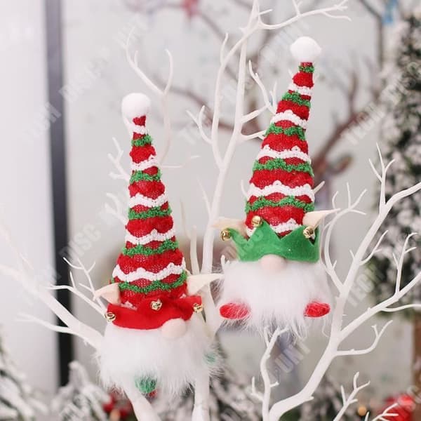 TD® Juldekoration Tecknad Ljusälvor Dockhänge Skogsmansdekoration 2pack