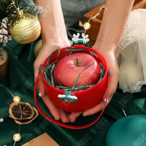 TD® Apple Christmas Box Plast Christmas Gift Box Apple Christmas Eve Present Box Presentförpackning Tom Box 5 st