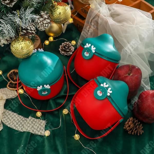 TD® Apple Christmas Box Plast Christmas Gift Box Apple Christmas Eve Present Box Presentförpackning Tom Box 5 st