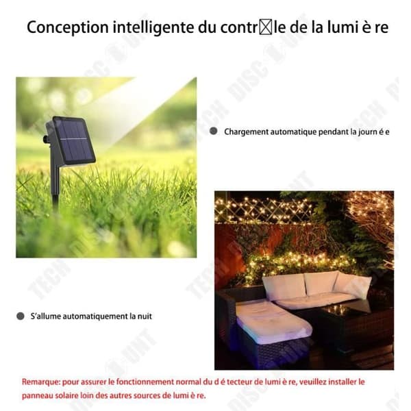TD® [2 set] Utomhus solar String Lights, 20m 200 LED Vattentät 4 färger juldekorationsljus
