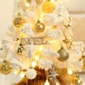 Miniatyrbild 2 av 4: TD® Juldekorationer Vit PVC flockande mini julgran Desktop Ornament Set