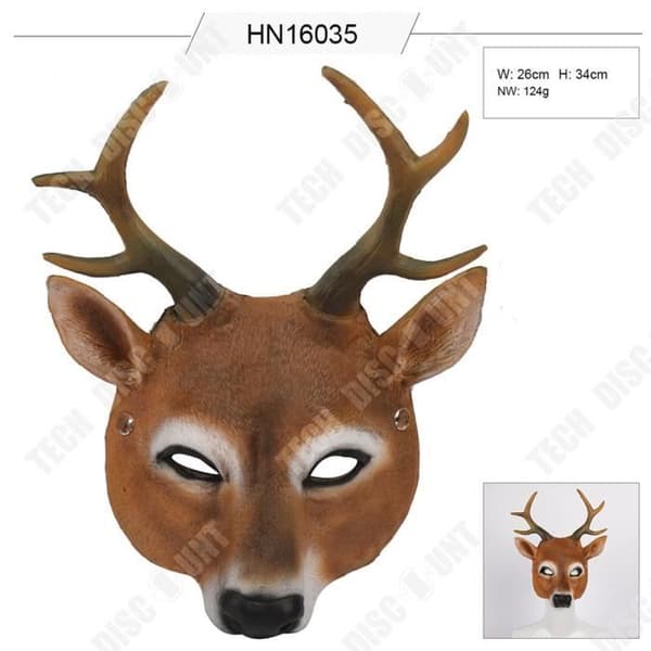 TD® Animal Makeup Kostym Rekvisita Julfest PU Foam Deer Ansiktsdekoration