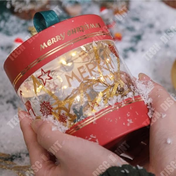 TD® Christmas Apple Box Julafton presentförpackning Pingguo Premium Transparent Candy Box 2pack