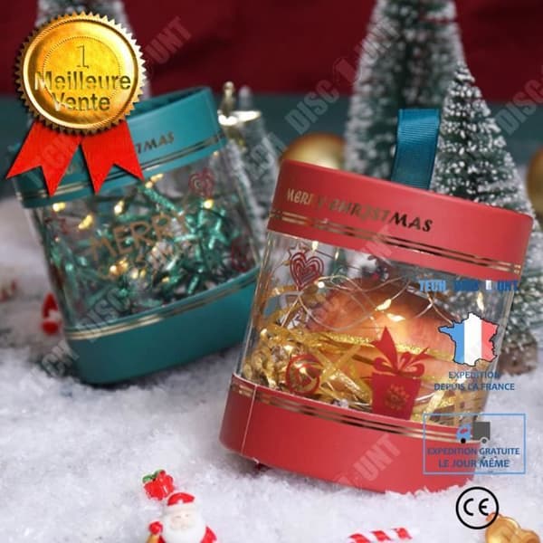 TD® Christmas Apple Box Julafton presentförpackning Pingguo Premium Transparent Candy Box 2pack