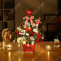 Miniatyrbild 3 av 4: TD® Christmas Mini Liten julgransprydnad med ljus 50cm Skrivbord Julgran Röd Set