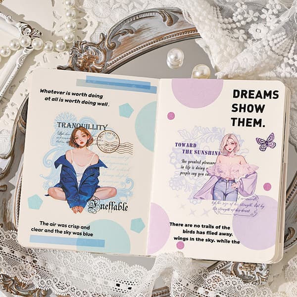 INF Fashion Girl Stickers til Journalføring & DIY B