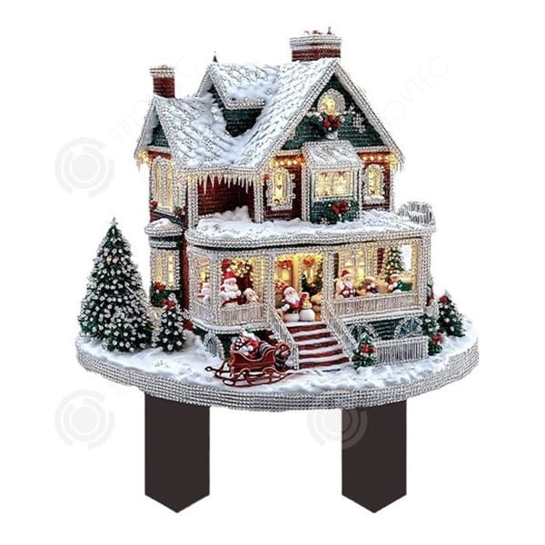 INN Luminous Christmas village 21x25cm led Christmas village houses miniatyr julby dekoration bord och julgran