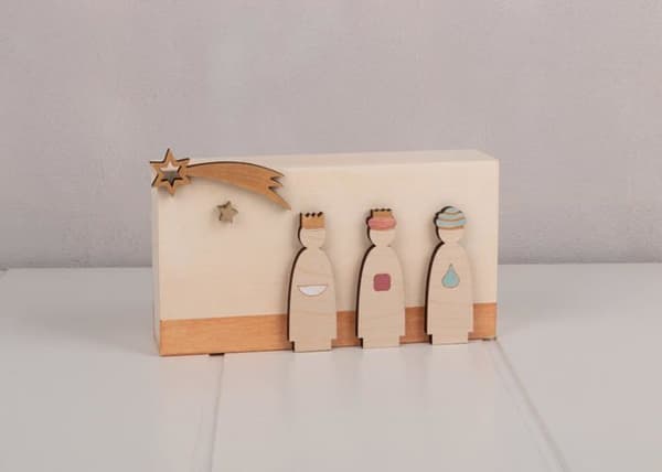 Figurer - Rayher - 64538505 - Trä-santons - 12 stycken - 1-7,5cm - Naturfärg