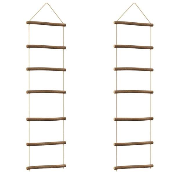 Väggdekorationer stegformade 2 st 30x100 cm naturlig gren