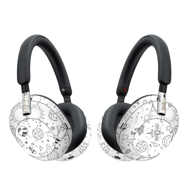 INF Tyylikäs Sony WH-1000XM5 kuulokkeiden PVC-tarra Valkoinen