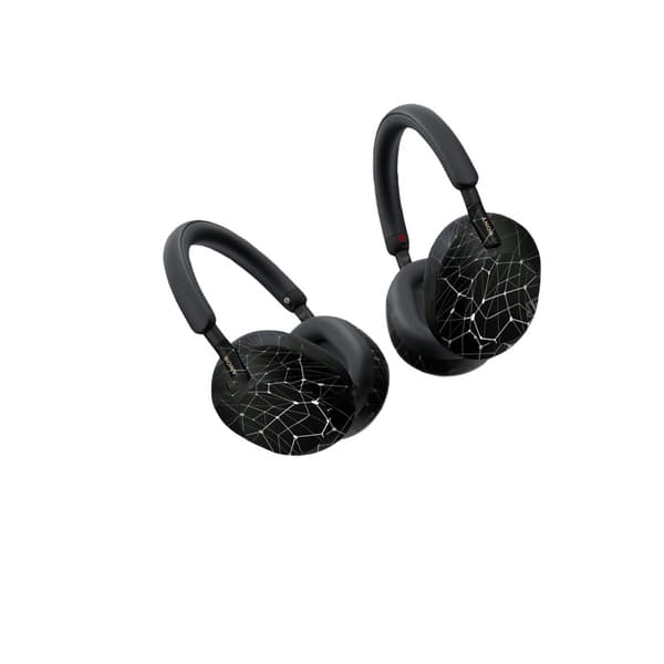 INF Tyylikäs Sony WH-1000XM5 kuulokkeiden PVC-tarra Musta