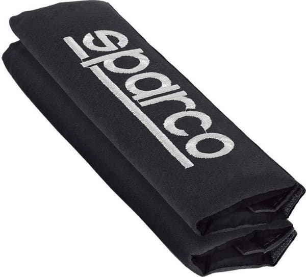 Sparco SPC1204BK - Säkerhetsbältesstoppning, svart, 2 st