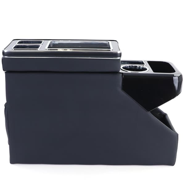 Midterkonsol - til VW Bus T5 7E/7F/7J/7H fra 04/2003, T6 SH/SG fra 04/2015 transporter/multivan - 51x18x35cm - kunstlæder - sort