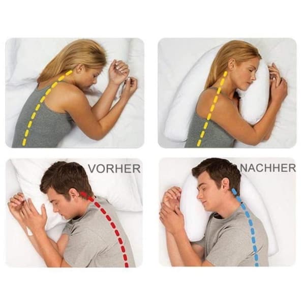 Anti Snoring Resekudde, Mjuk U-formad Nackstöd Sidokuddar för Sleeper Sidokudde för