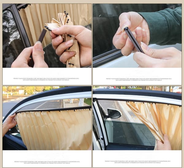 Solbeskyttelse magnetisk bilgardinsæt