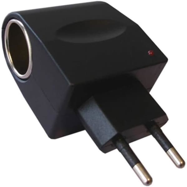 Bilströmadapter, AC till DC Power Voltage Converter, 220V till 12V Cigarettändaradapter, 6W