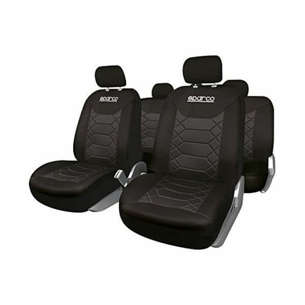 Sett med setetrekk Sparco Svart (11 pcs)