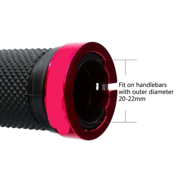 Cykelstyrhandtag, halkfritt cykelstoppargrepp med aluminiumlås, längd: 132 mm
