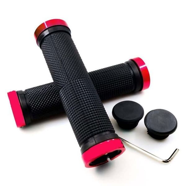 Cykelstyrhandtag, halkfritt cykelstoppargrepp med aluminiumlås, längd: 132 mm