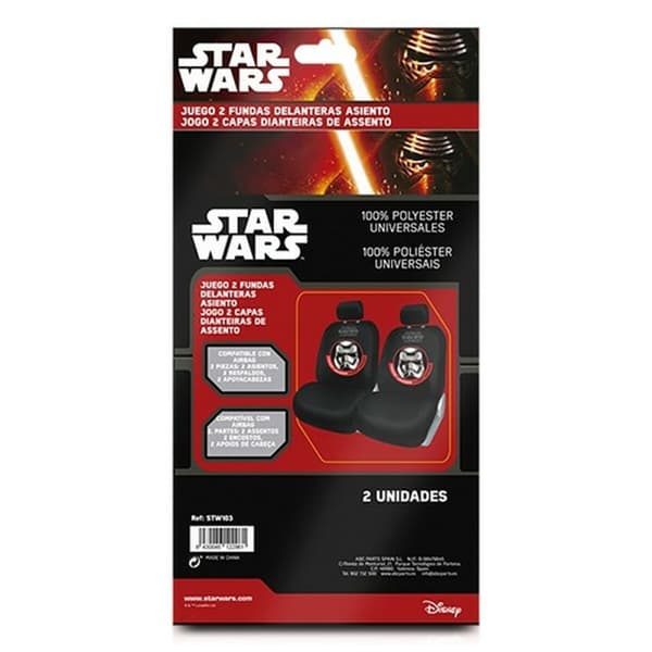 Istuinsuojasetti Star Wars Stormtrooper Universaali Eteenpäin Musta 2 osaa
