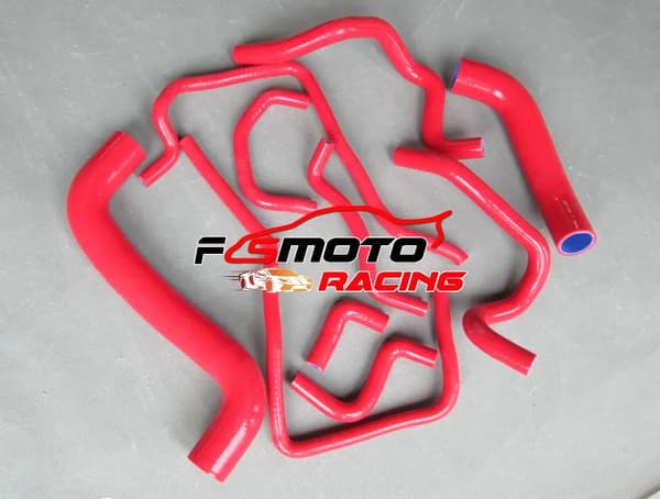 Silicone Radiator Kølevæskeslange, Holdbar Multi-Lags Design, Højtemperaturmodstand,RØD