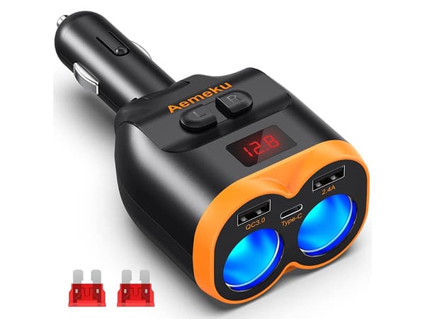 Cigarettuttag Splitter 12-24v - USB-C