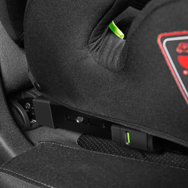 Bilbarnstol Emely, 5-punktsbälte, i-Size godkänd, med ISOFIX - mörkgrå/svart