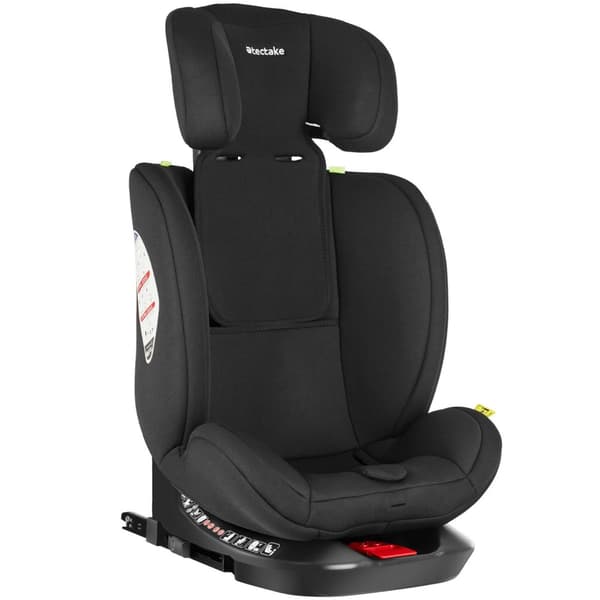 Roterbar bilbarnstol Linus, i-Size godkänd, ISOFIX - ljusgrå/svart