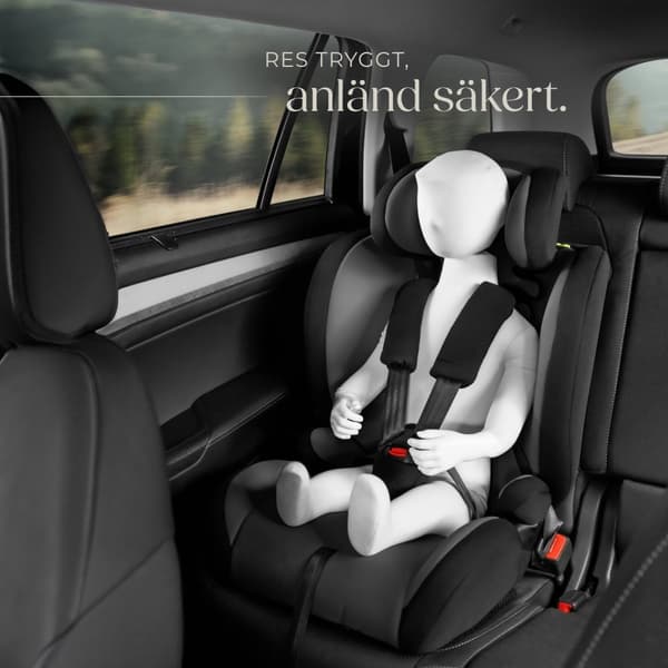 Bilbarnstol Sophie med sidokrockskydd - mörkgrå/svart