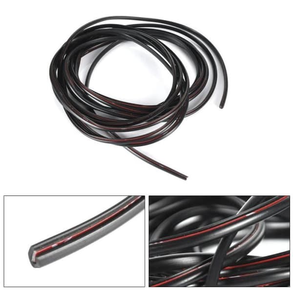 5M Strip Roll Bil Motorcykel Dörrskydd Trim Listning Svart