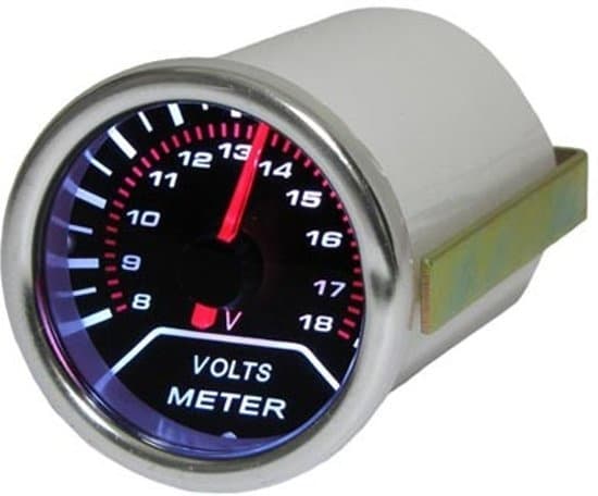 52mm Universel Bil Volt Meter med Sort Spejlskærm til Bilentusiaster & Mekanikere