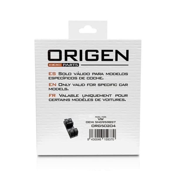Elfönsterknapp - ORIGEN - VW - Byte - OEM 5ND959857 - Ny