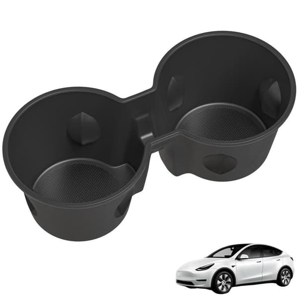 Kopphållare central konsol kompatibel med Tesla Model Y och Model 3 - Bilaccessoar skydd för dryck silikon Phonillico