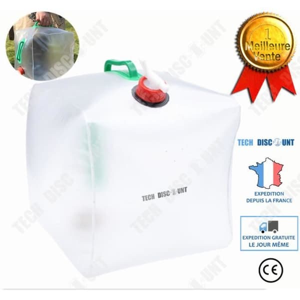 TD® Hopfällbar vattentank Campingbil Mjuk picknickhink Transparent Utomhus Bärbar Nödkran Jakt Fiskehandtag