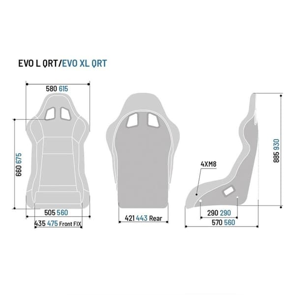 Racing-säte Sparco EVO XL Pilot / Kartläsare 2 Delar