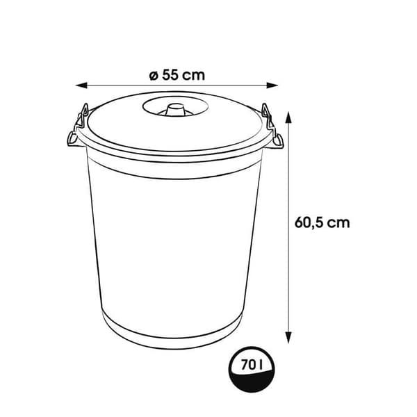 Unbekannt OK Mega de Tonne 70-nbspL, Polypropylen, Mörkgrön, 55-nbspx 61-nbspx 55-nbspcm