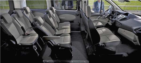 FORD TRANSIT CUSTOM 2012-2023 9-personers ÖVERDRAG måttbeställda B
