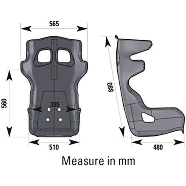 Racersæde OMP RS-PT2 FIA 8855-1999 Sort