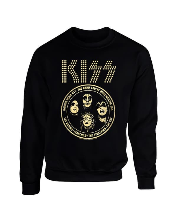 Kiss - Band  Sweatshirt Sort Ex Large