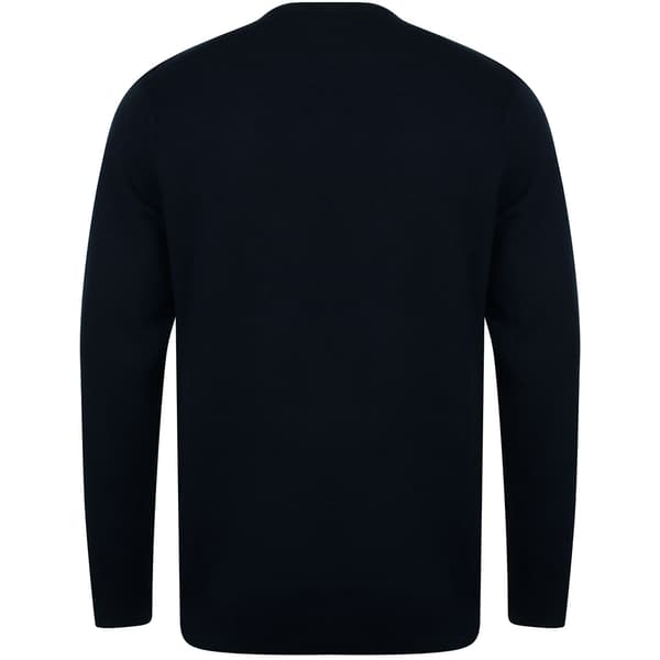Henbury Mens Crew Neck 12 Gauge Fine Knit Jumper / Sweatshirt