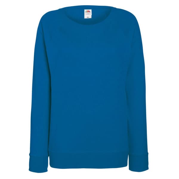 Fruit of the Loom Ladies Fitted Lightweight Raglan Sweatshirt (240 GSM) Royal XS