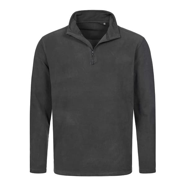 Stedman Mens Active Half Zip Fleece Grey Steel XL