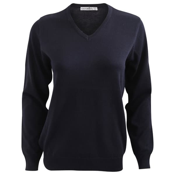 Kustom Kit Ladies Arundel långärmad tröja med V-ringning med lång ärm