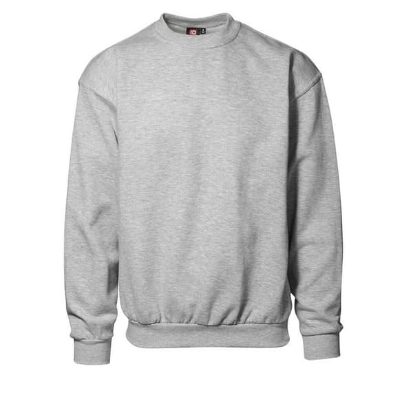 ID Unisex Classic Loose Fitting Round Neck Sweatshirt Grey melange L