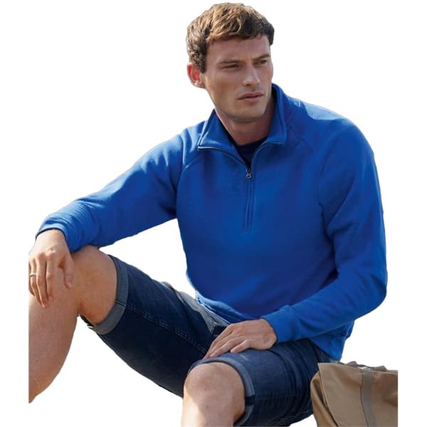 Fruit Of The Loom Mens Zip Neck Sweatshirt