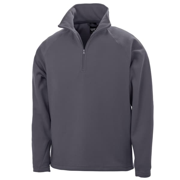 Result Core Micron Anti-Pill Fleece Top för män Charcoal 2XL