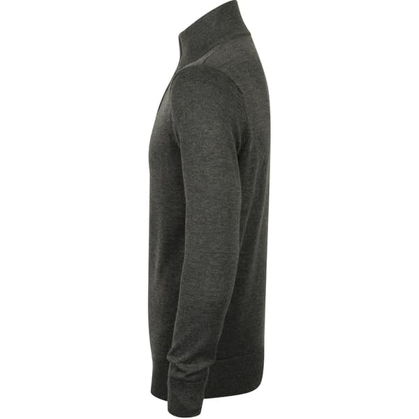 Henbury Herre 1/4 Zip langærmet trøje med lang ærme