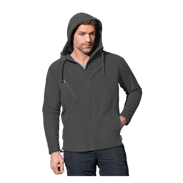 Stedman Mens Active Hooded Fleece Jacket